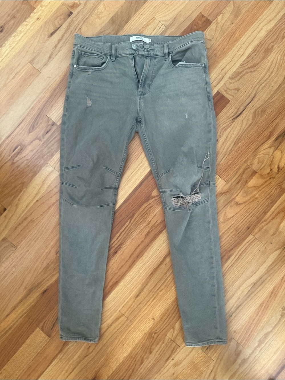 Hudson Jeans Skinny Ripped Olive